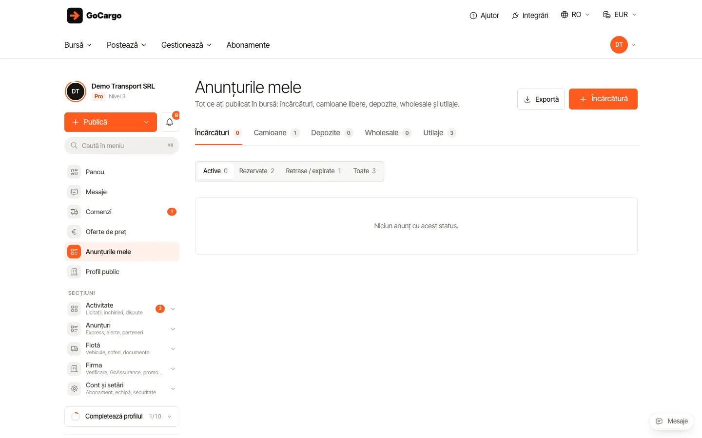 Promovează un anunț: Pornește din anunț